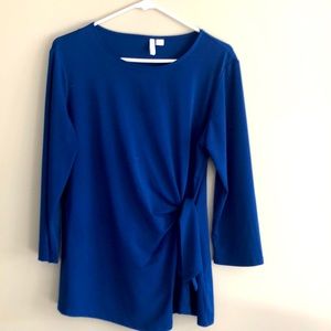 Side Sash Top in Royal Blue.